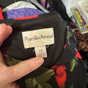 Premier Amour Black Floral Dress